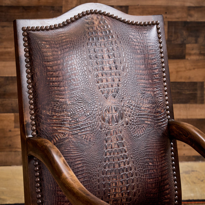 Bayou Western Leather Arm Chair