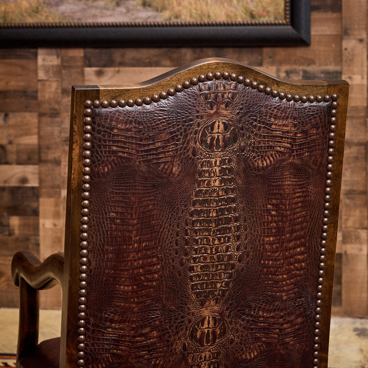 Bayou Western Leather Arm Chair