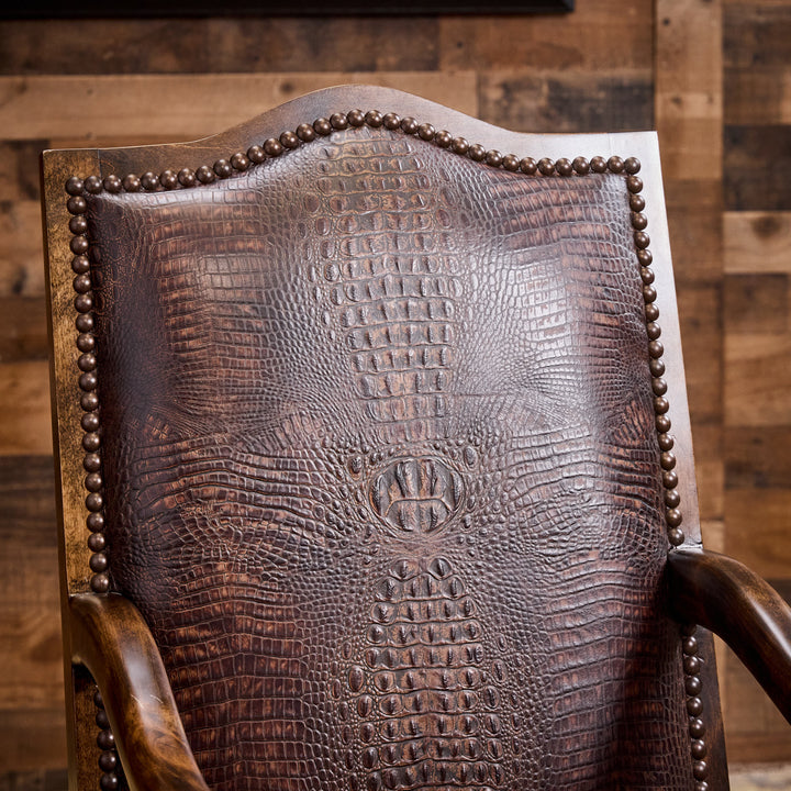 Bayou Western Leather Arm Chair