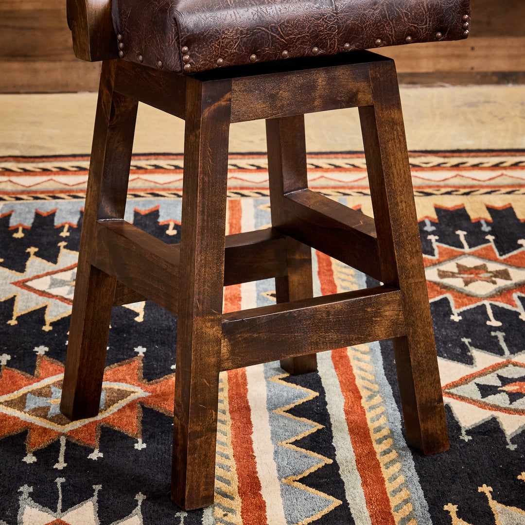 Wichita Axis Leather Bar Stool