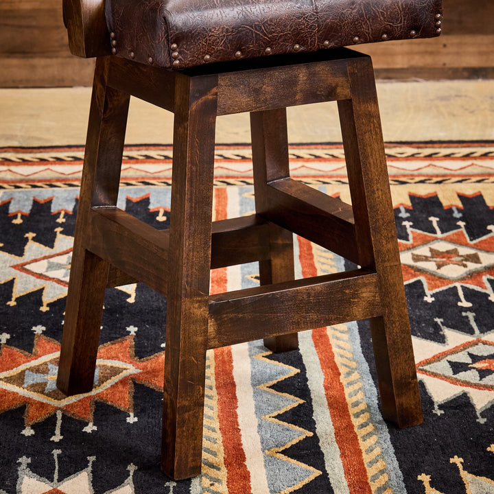 Wichita Axis Leather Bar Stool