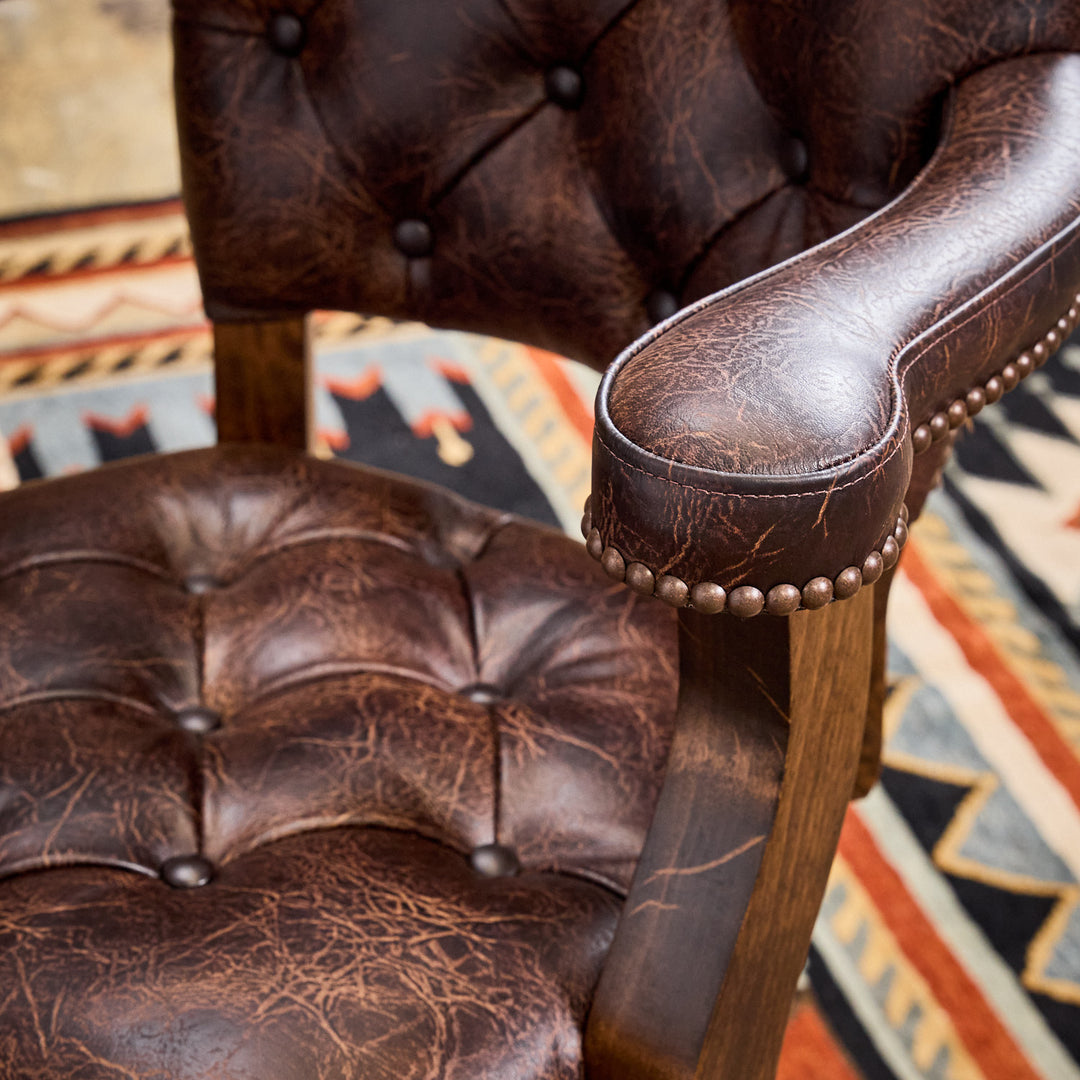 Wichita Axis Leather Bar Stool