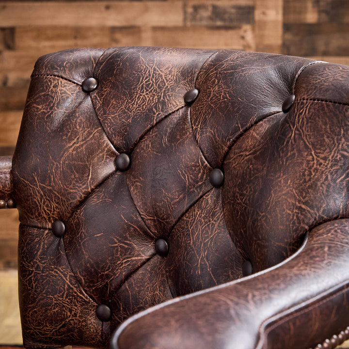 Wichita Axis Leather Bar Stool