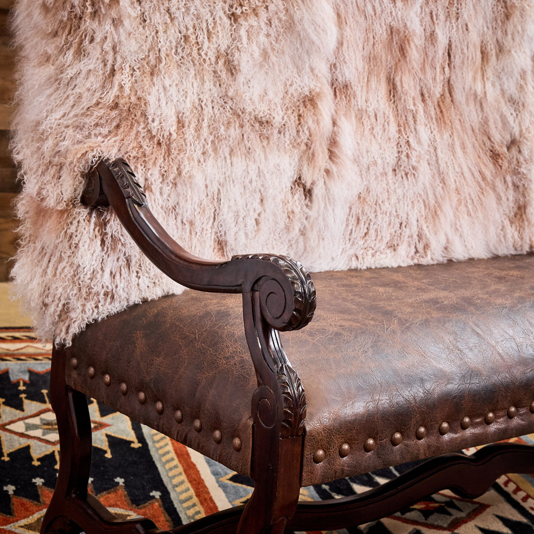 Reba Western Cowhide Bench