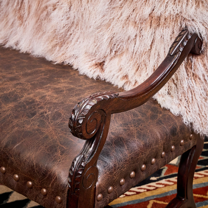Reba Western Cowhide Bench