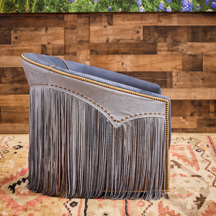 Blue Lagoon Western Swivel Chair