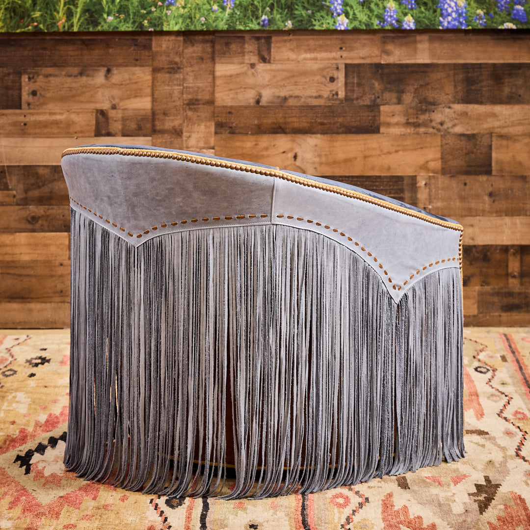 Blue Lagoon Western Swivel Chair