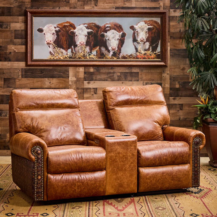 Dripping Springs Leather Media Seating