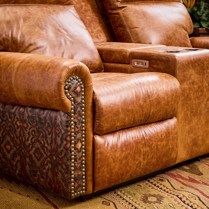 Dripping Springs Leather Media Seating