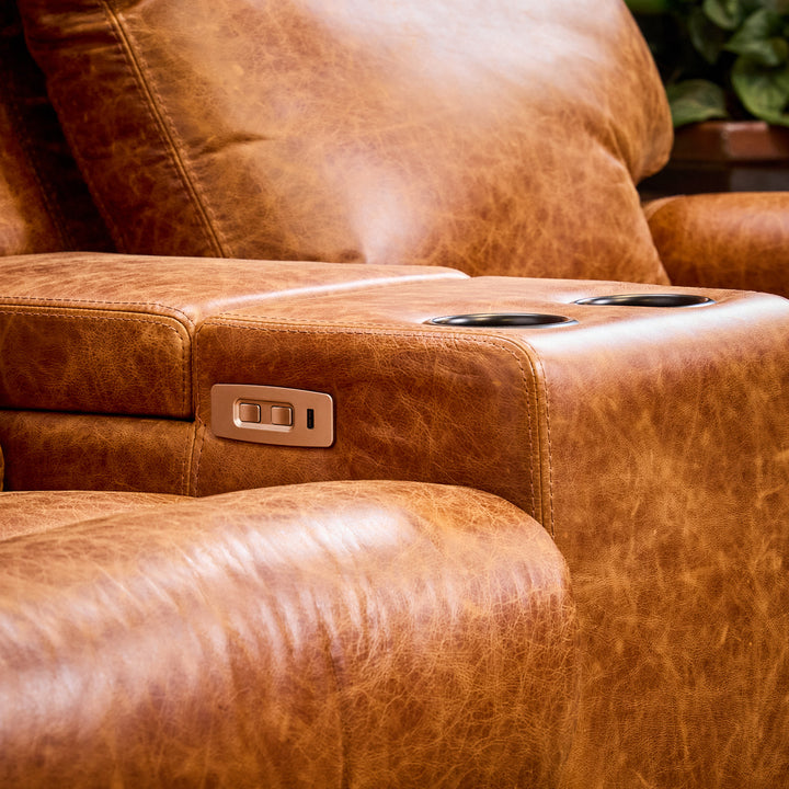 Dripping Springs Leather Media Seating