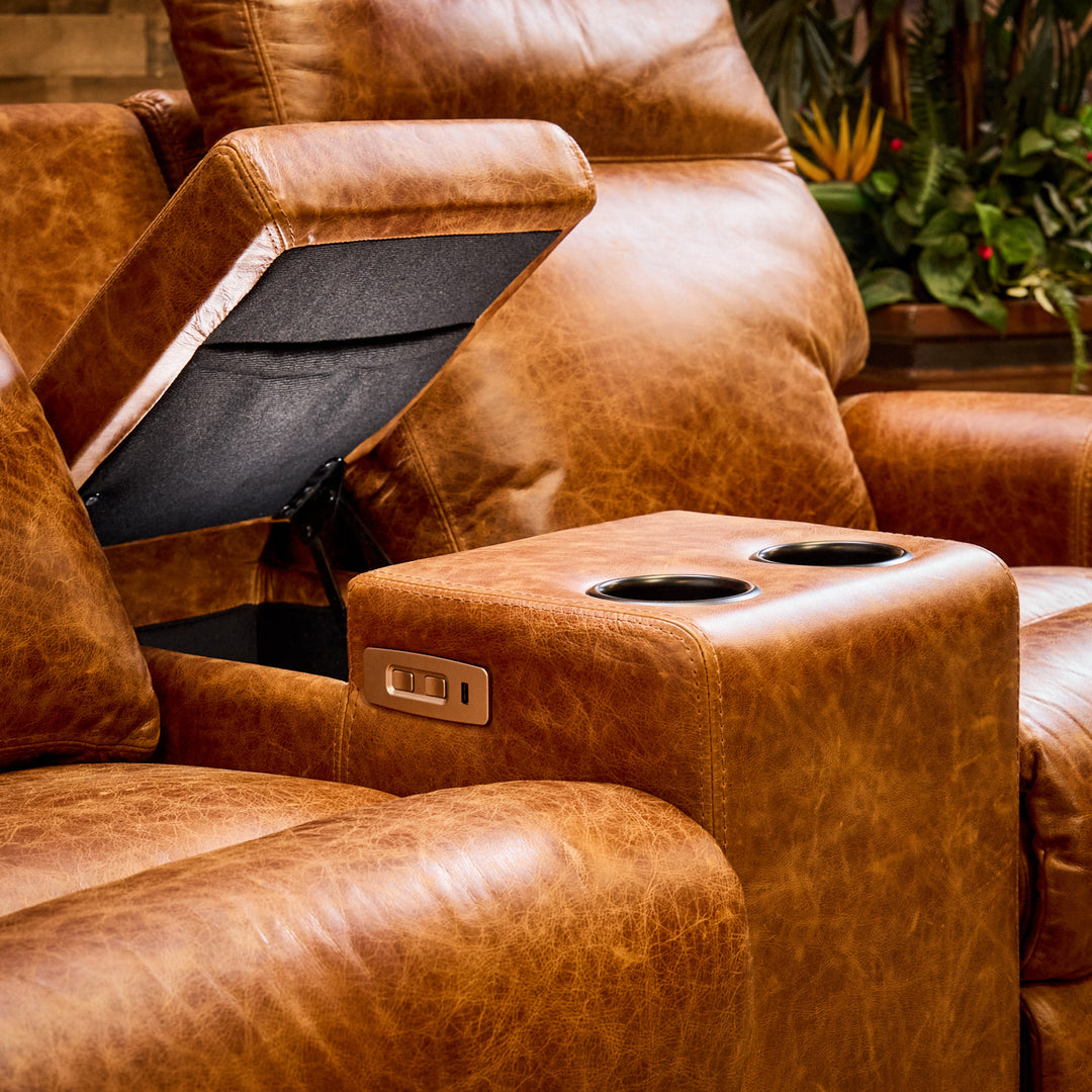 Dripping Springs Leather Media Seating