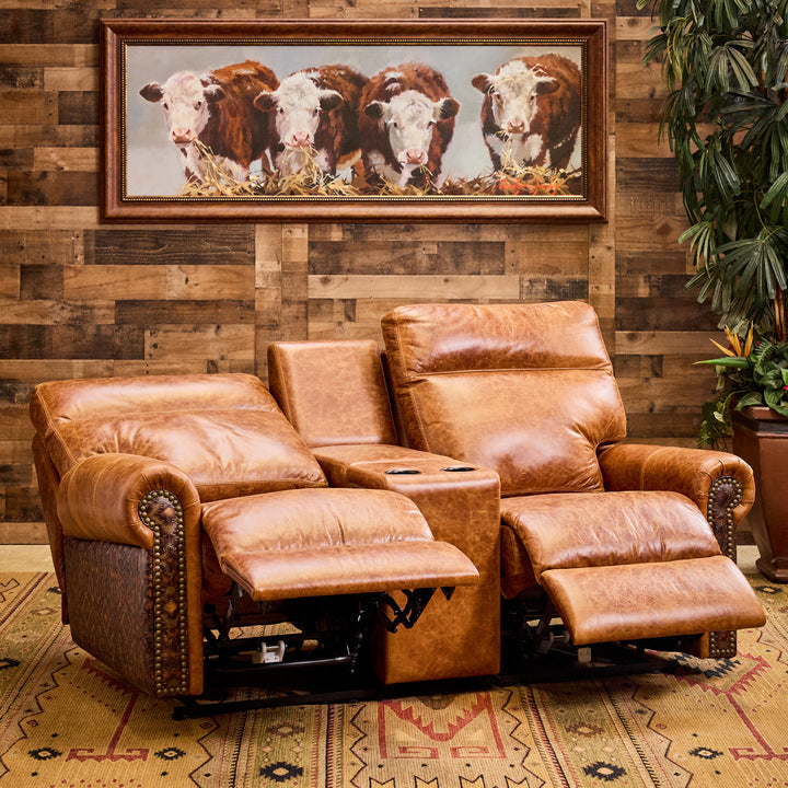 Dripping Springs Leather Media Seating