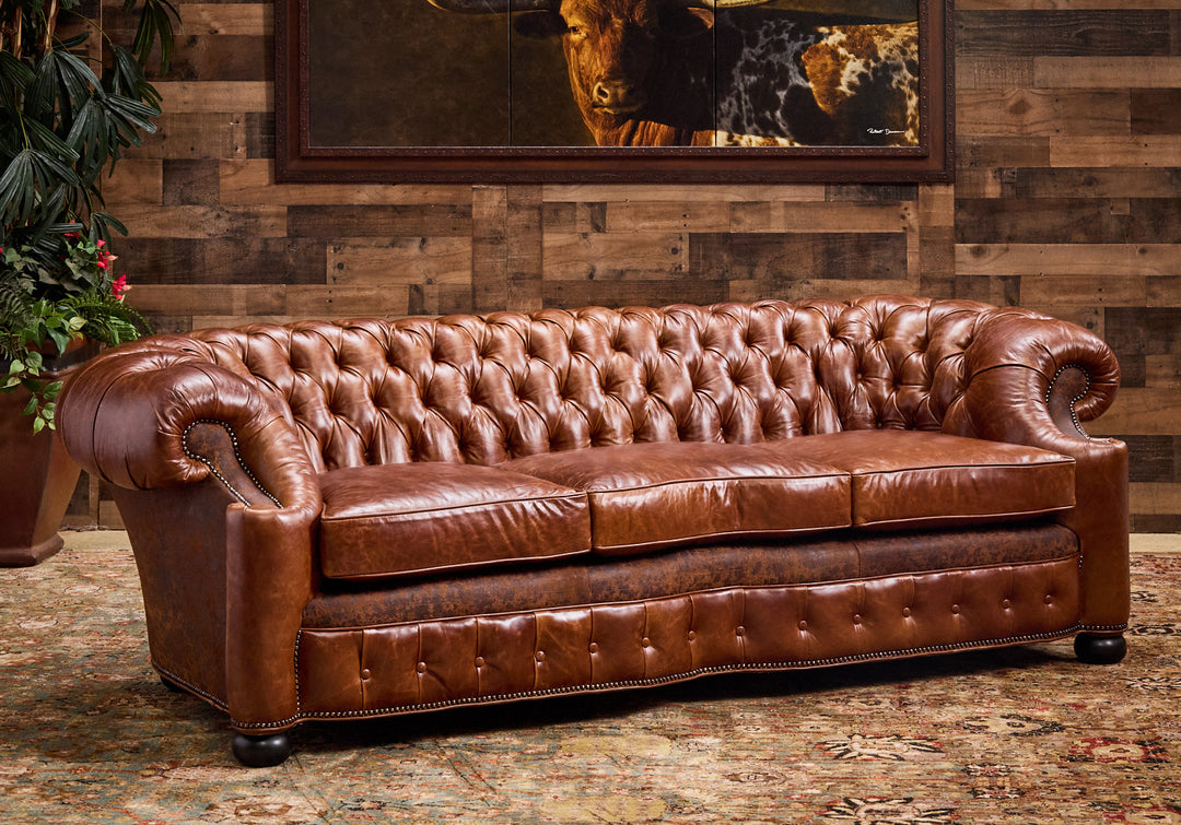 Spanish Fork Western Leather Sofa