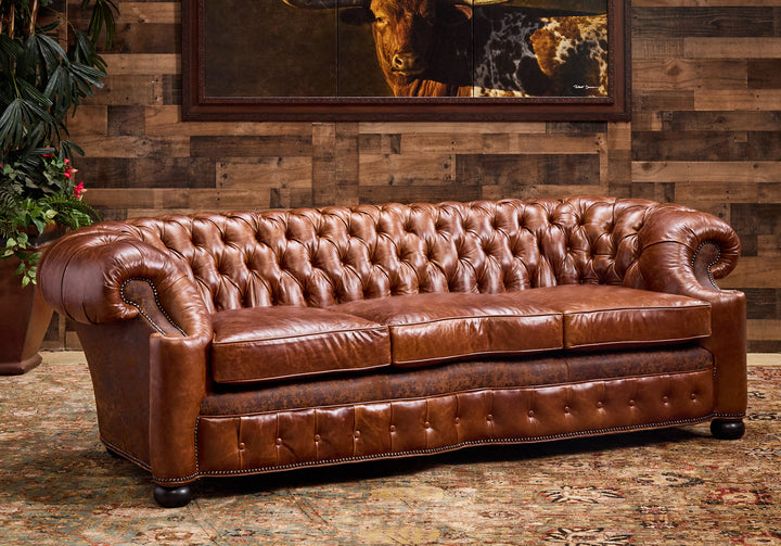 Spanish Fork Western Leather Sofa