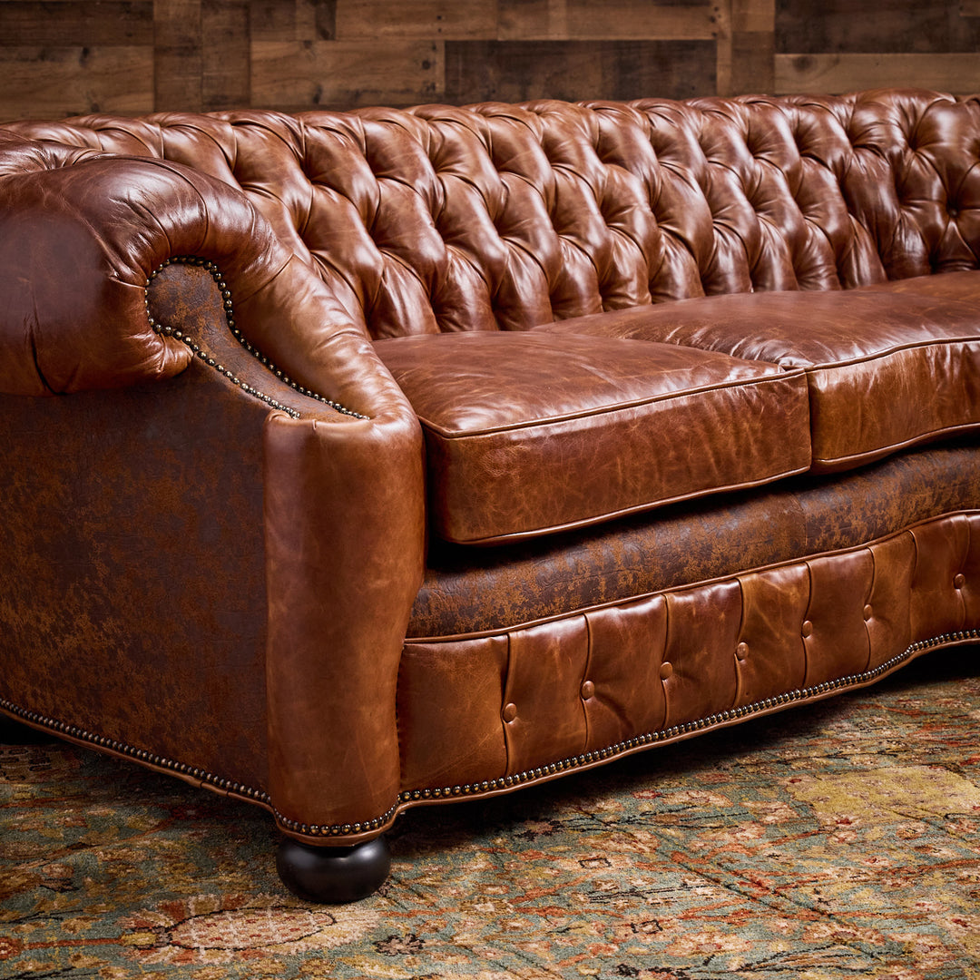 Spanish Fork Western Leather Sofa
