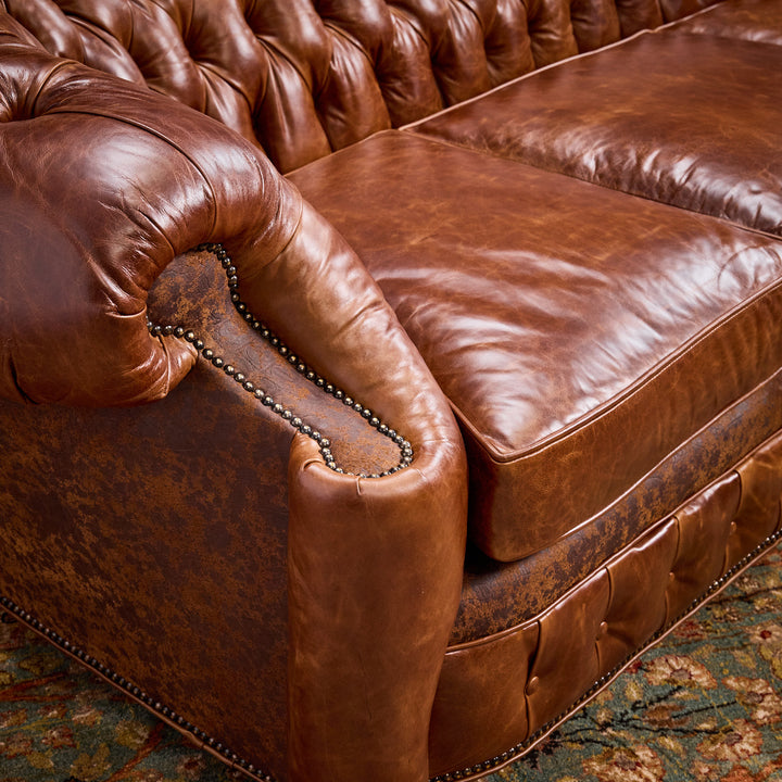 Spanish Fork Western Leather Sofa