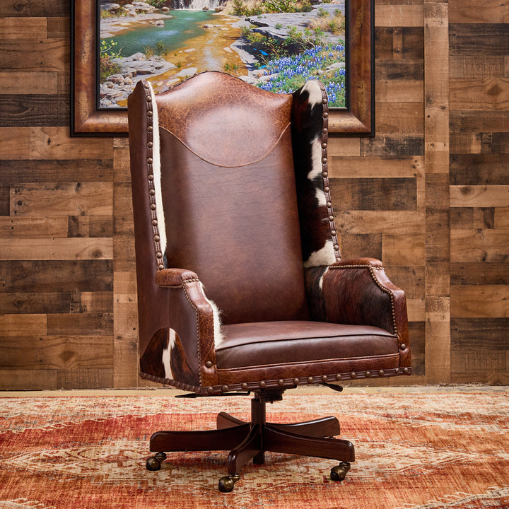 Apache Western Leather Office Chair
