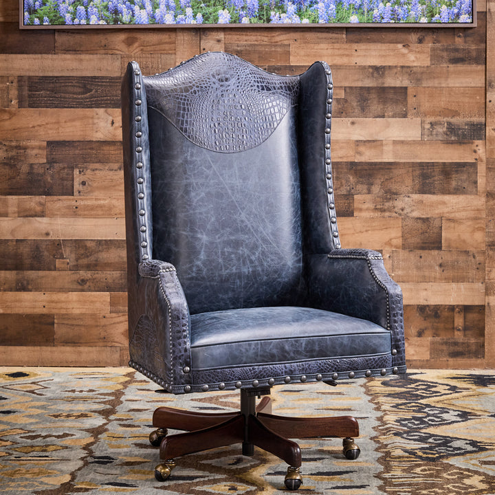 Blue Agave Leather Office Chair