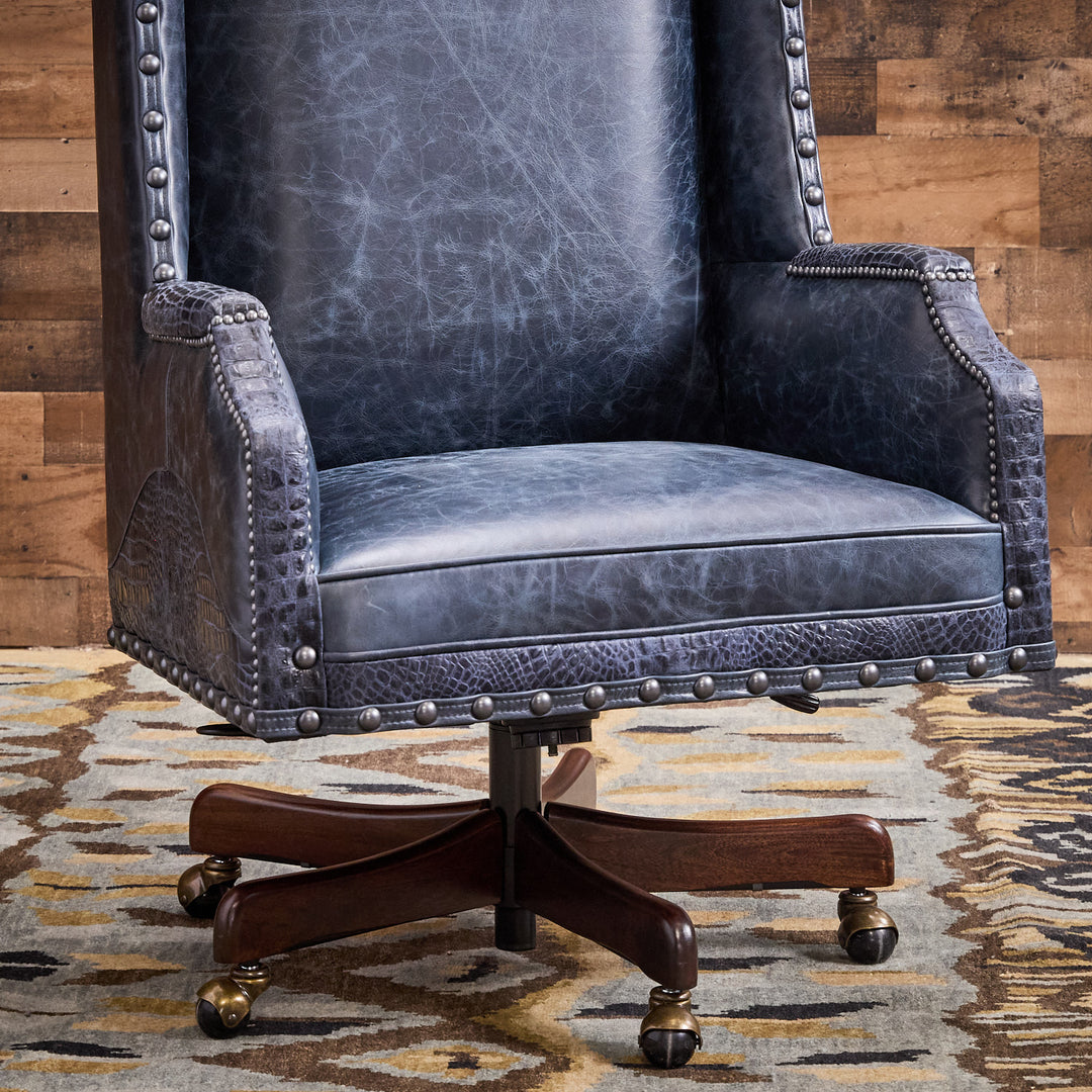 Blue Agave Leather Office Chair