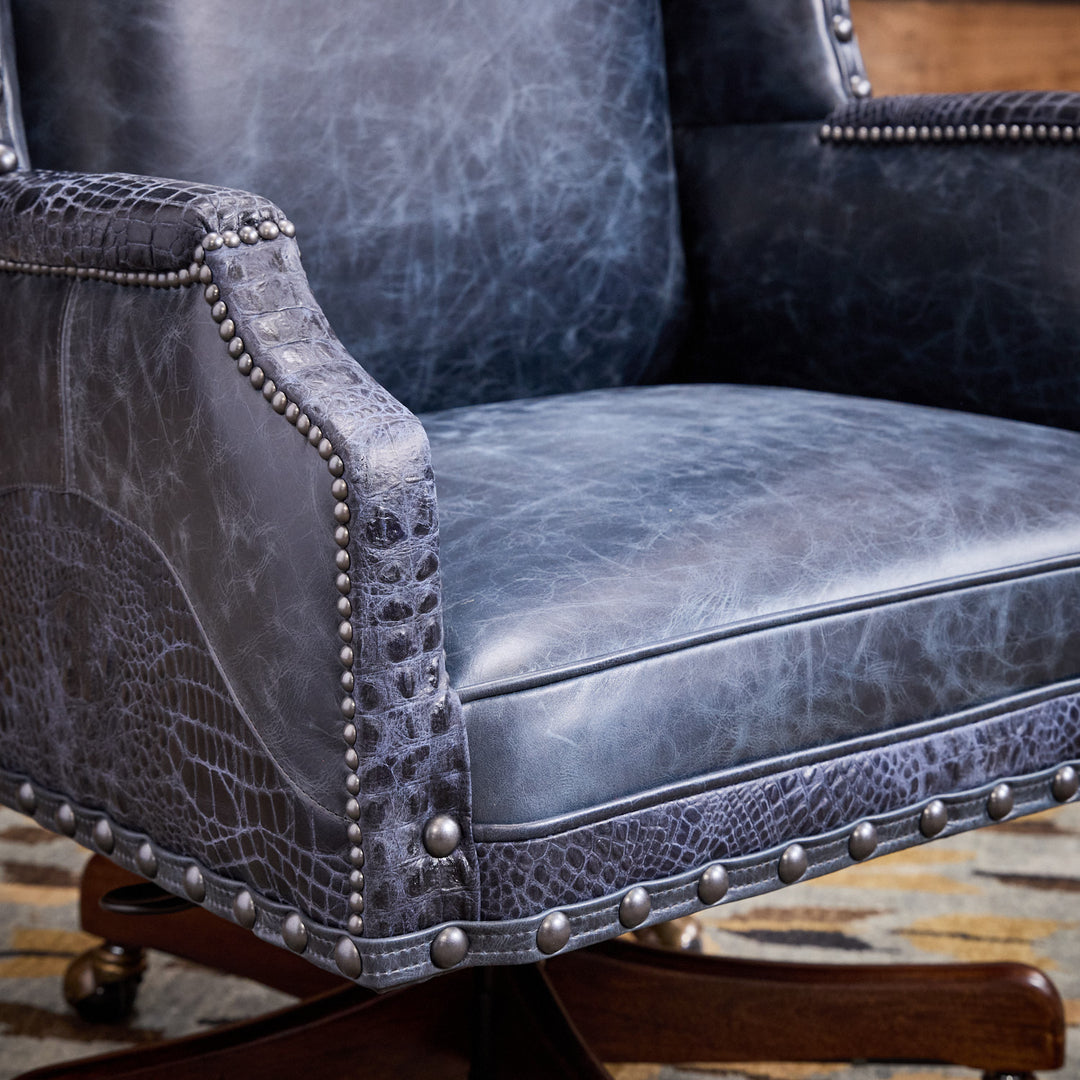 Blue Agave Leather Office Chair