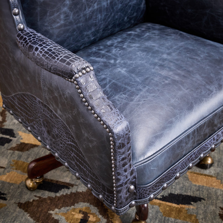 Blue Agave Leather Office Chair
