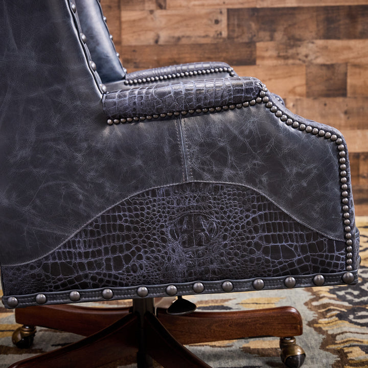 Blue Agave Leather Office Chair