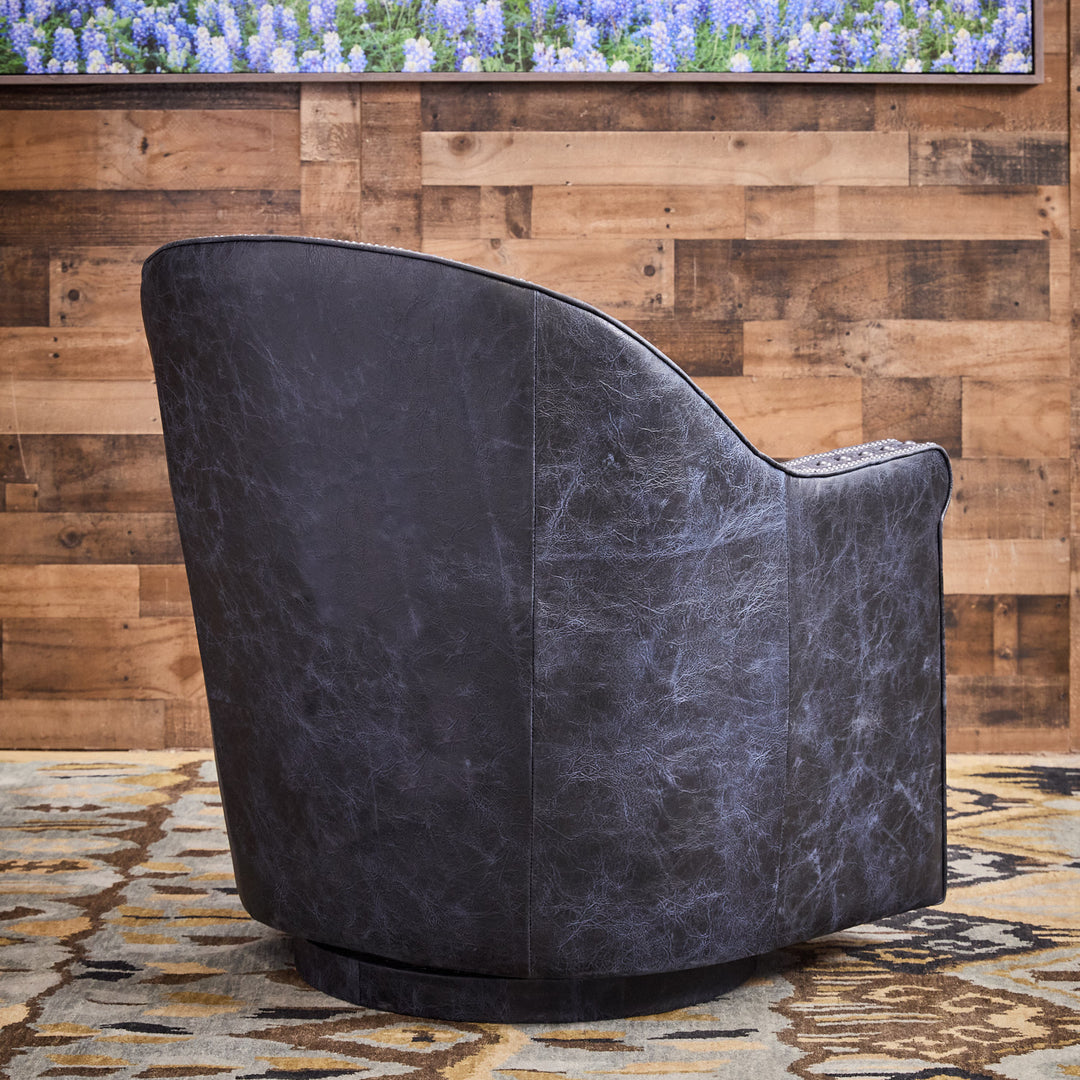 Sierra Navy Leather Cigar Chair