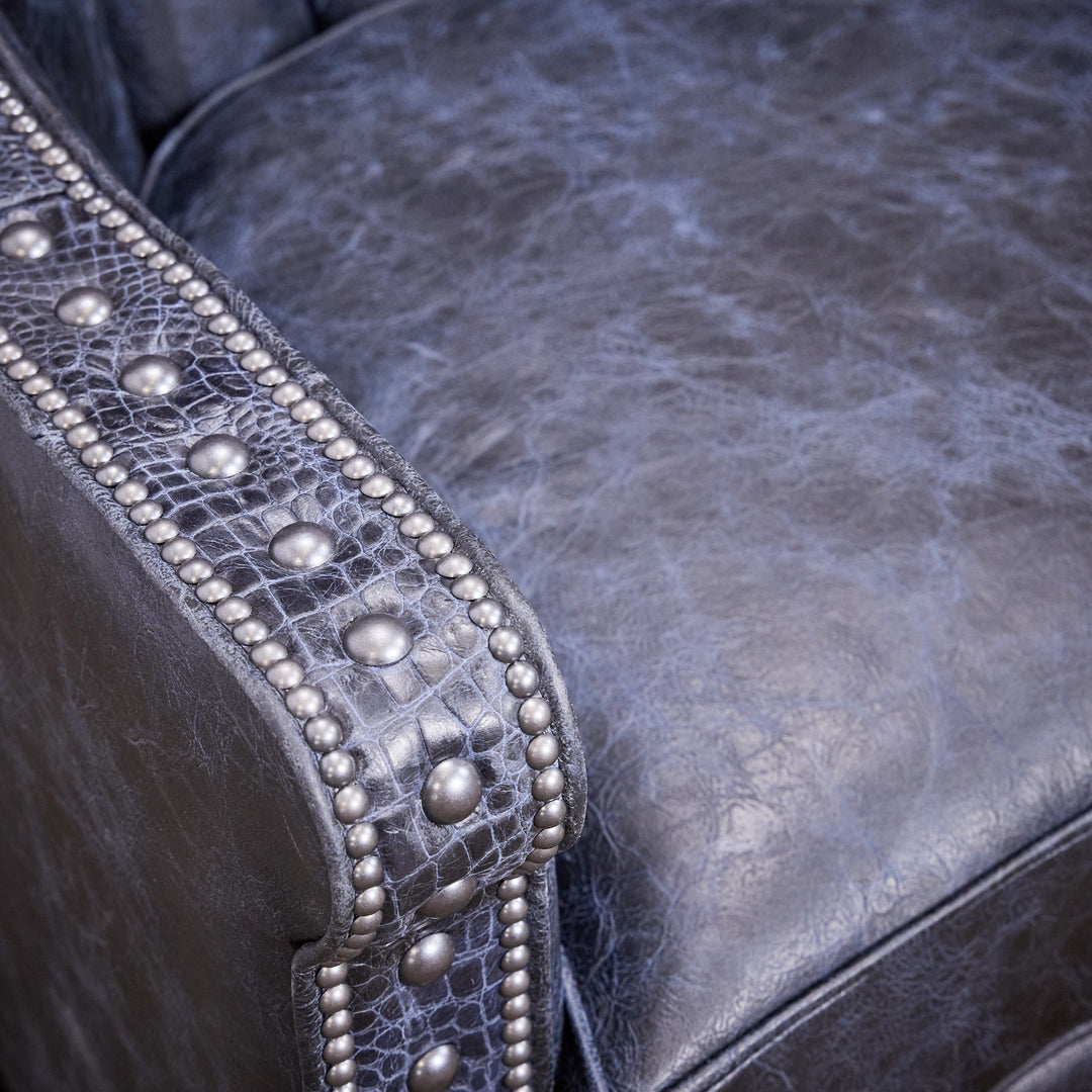 Sierra Navy Leather Cigar Chair