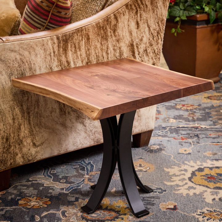 Live Edge Walnut End Table