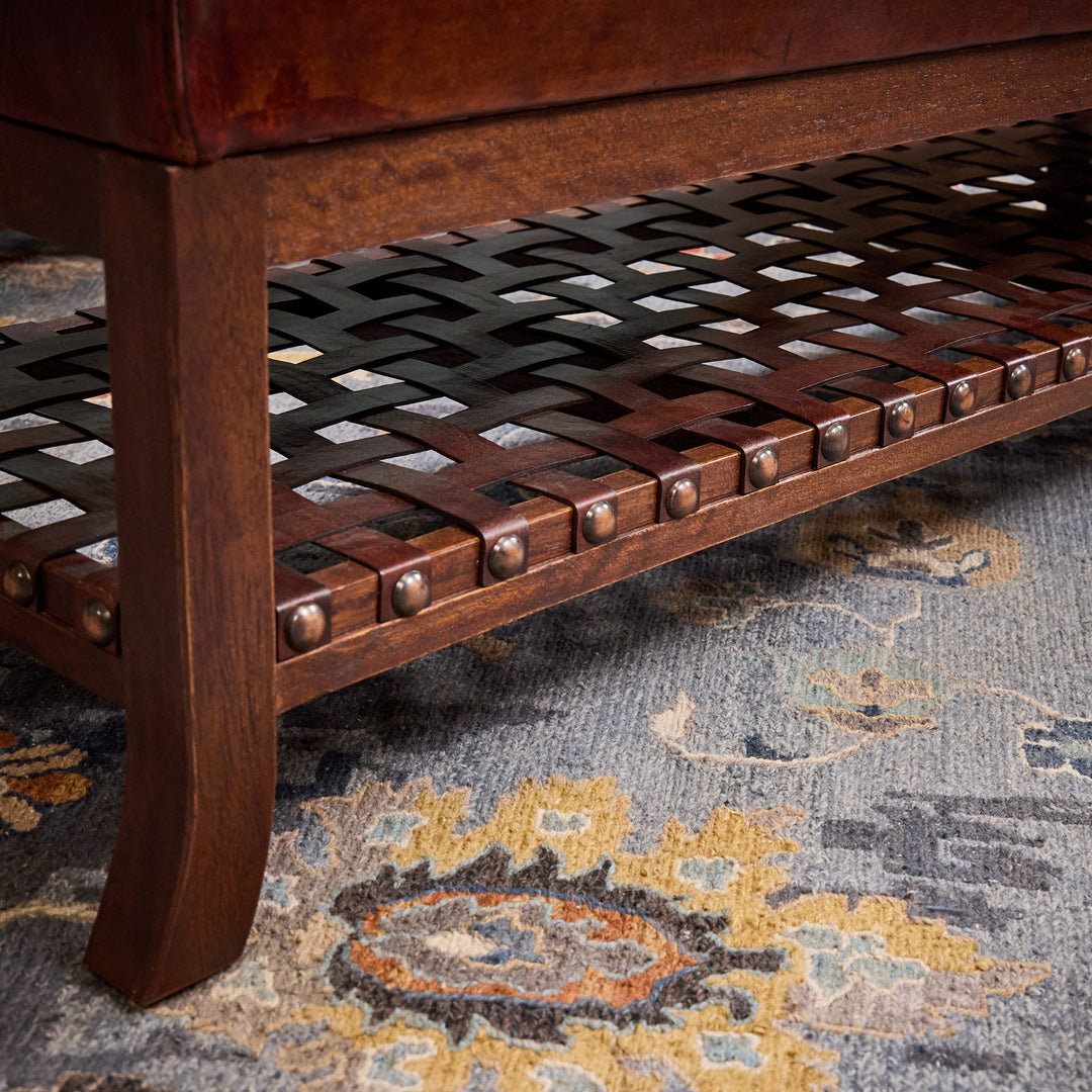 Rio Hondo Tooled Leather Bench