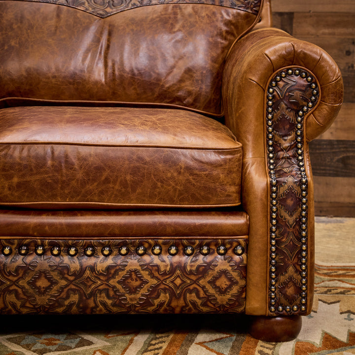 Bosque Curved Leather Sofa