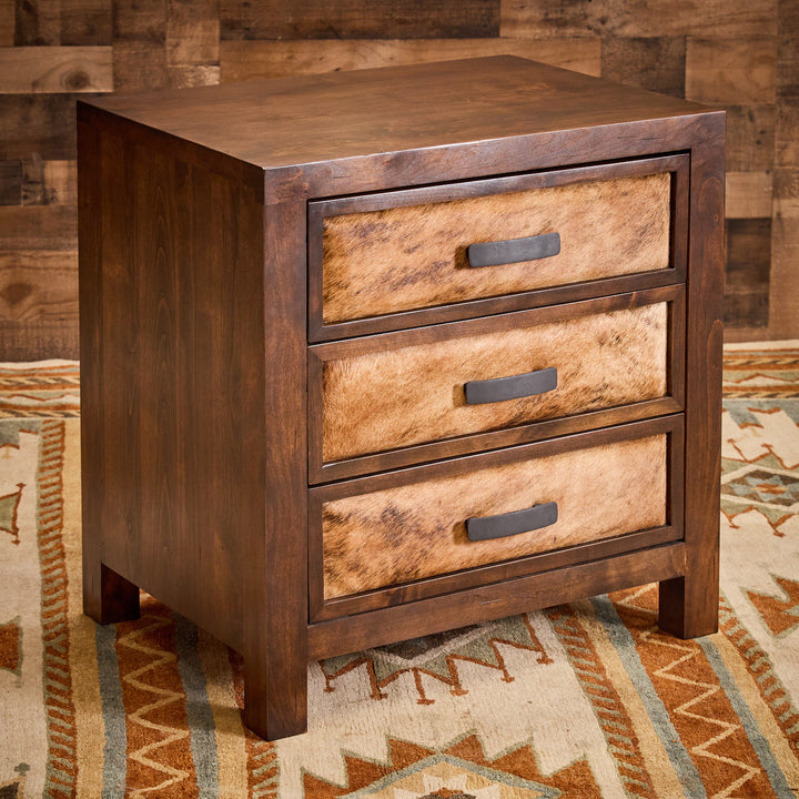 Zavala Cowhide Nightstand