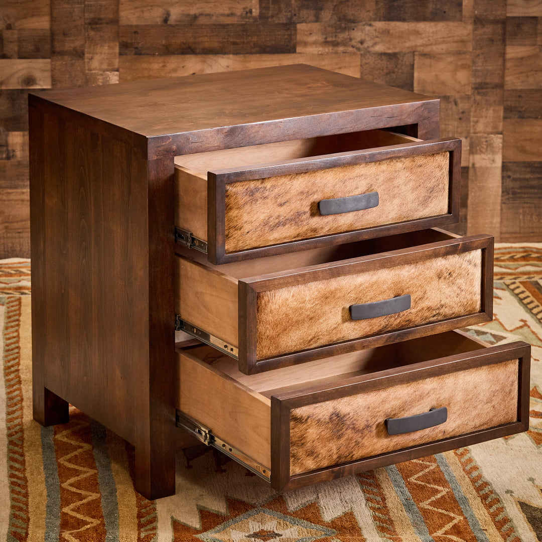 Zavala Cowhide Nightstand