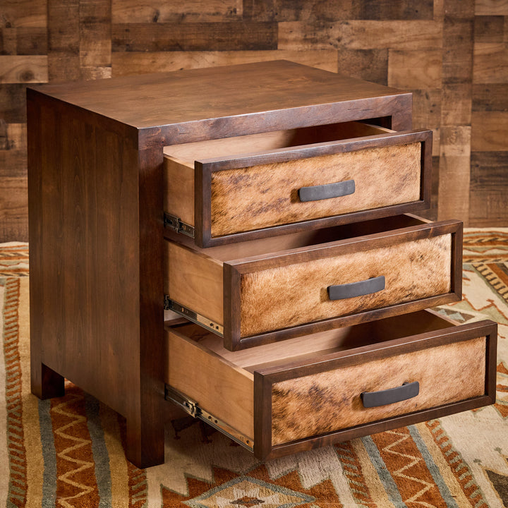 Zavala Cowhide Nightstand