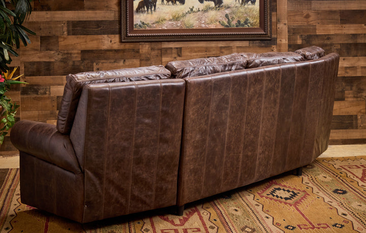 Panama Curved Leather Reclining Sofa