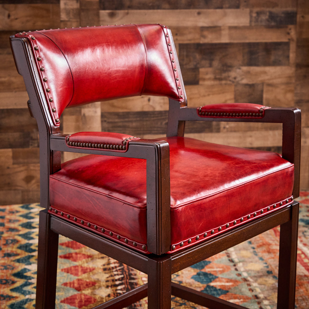 Gunsmoke Leather Bar Stool
