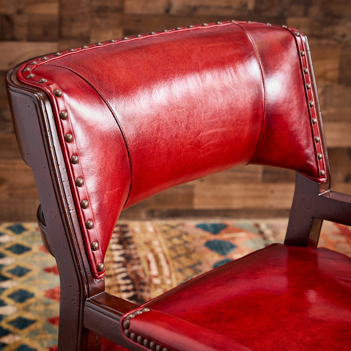 Gunsmoke Leather Bar Stool