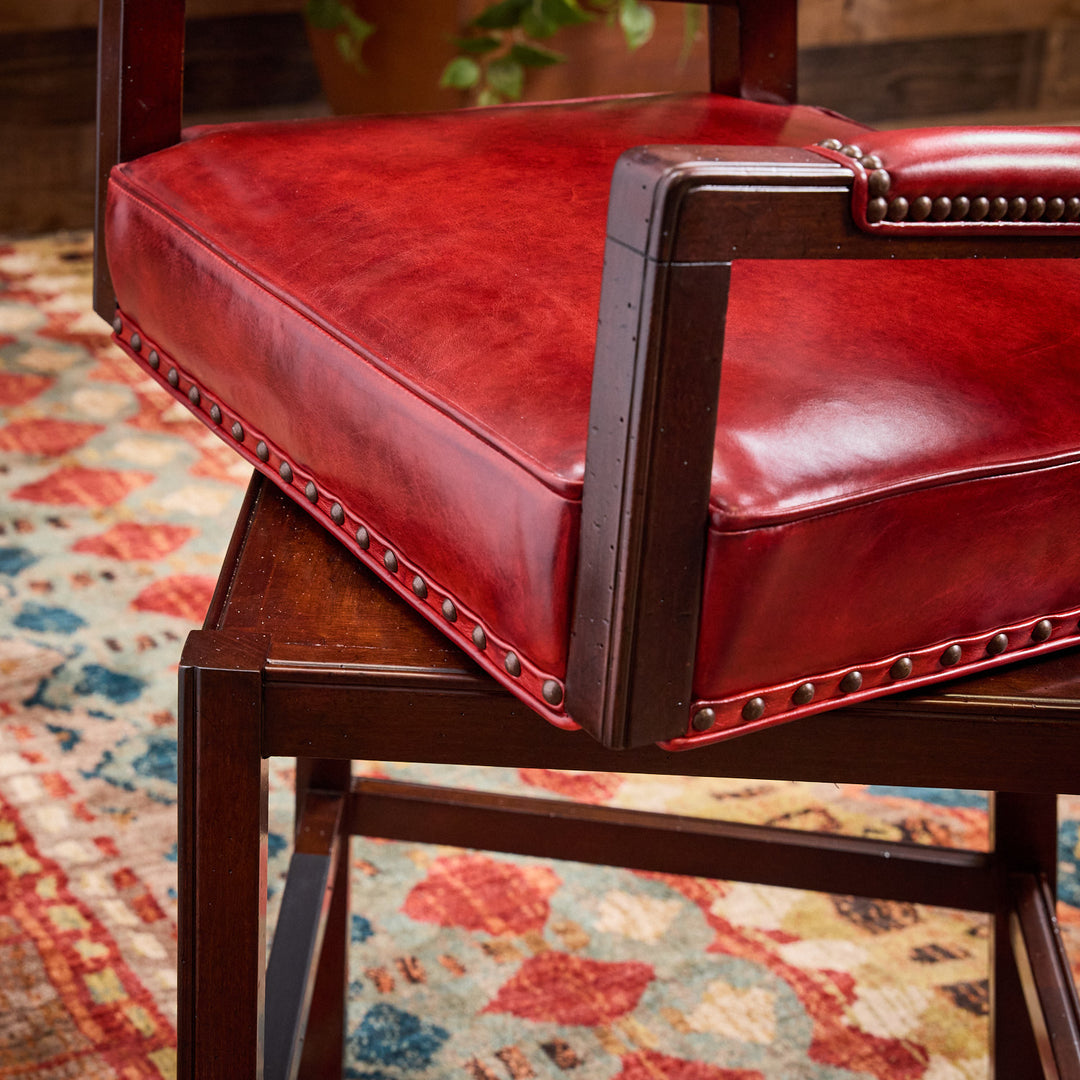 Gunsmoke Leather Bar Stool