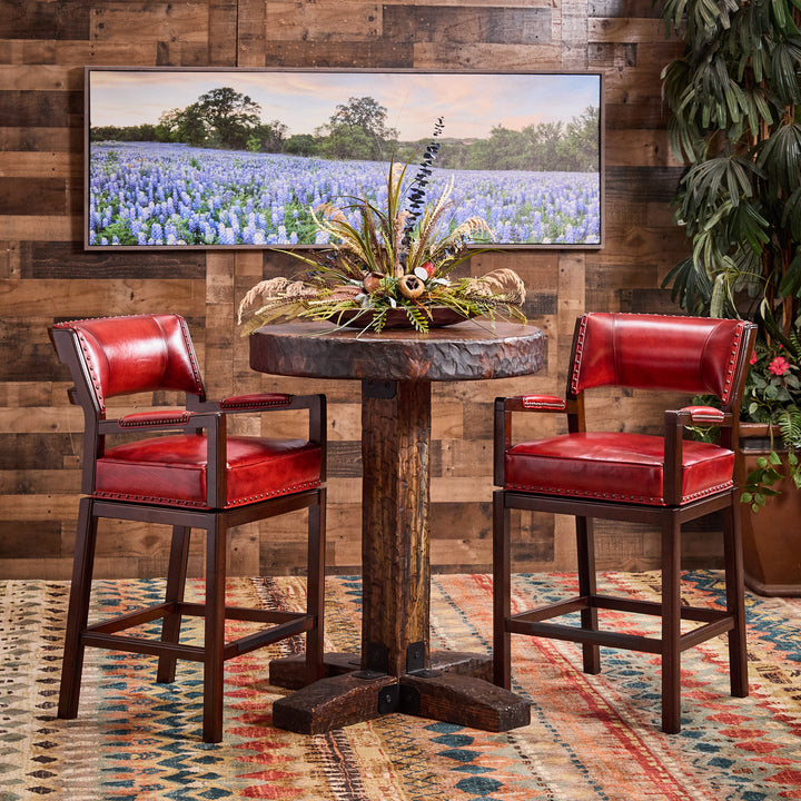 Gunsmoke Leather Bar Stool