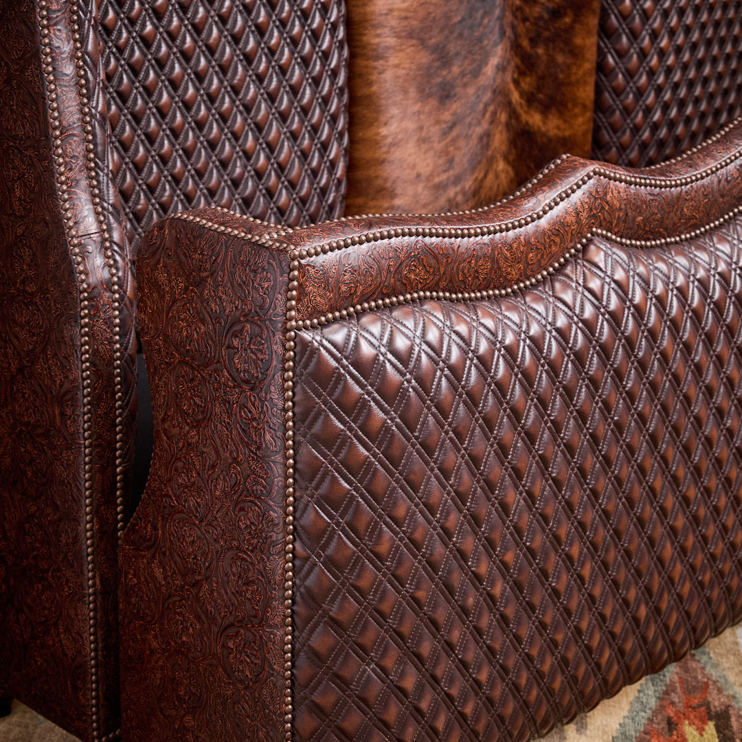 Frontier Diamond Cowhide Leather Bed