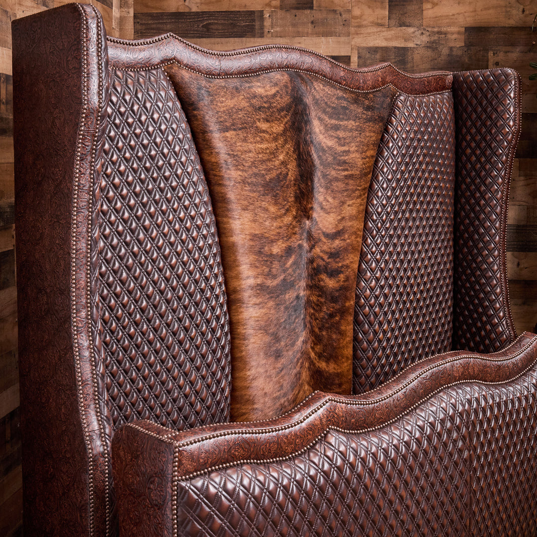 Frontier Diamond Cowhide Leather Bed