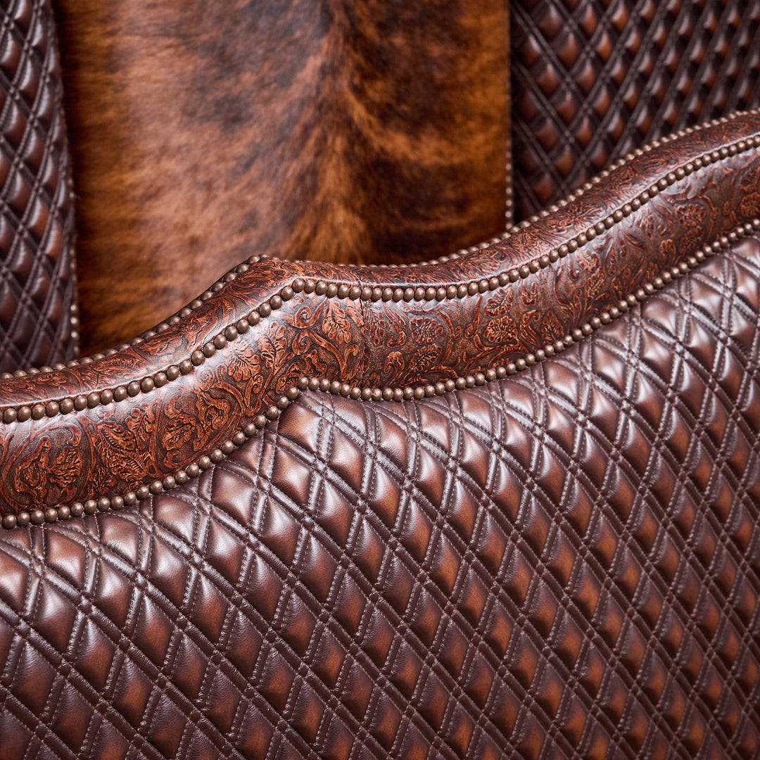 Frontier Diamond Cowhide Leather Bed