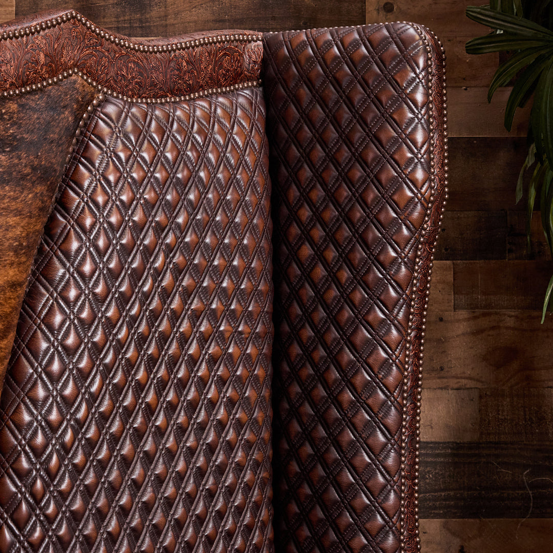 Frontier Diamond Cowhide Leather Bed