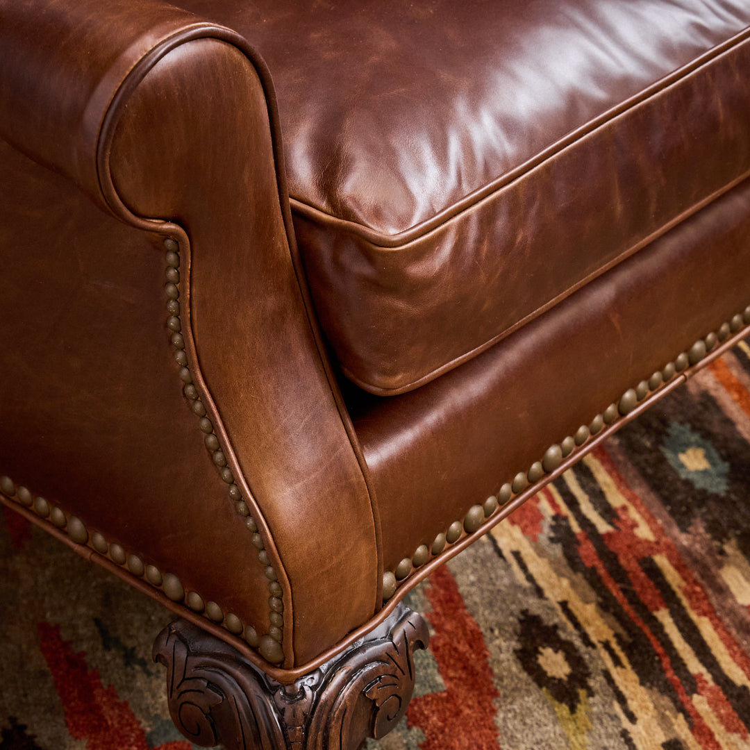 Lone Star Leather Wingback Chair