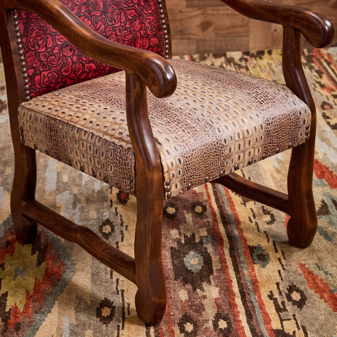 The Funky Cheetah Western Arm Chair