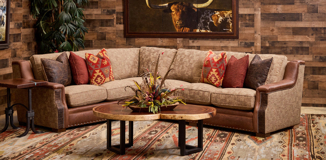 Texas Salsa Western Sectional Sofa