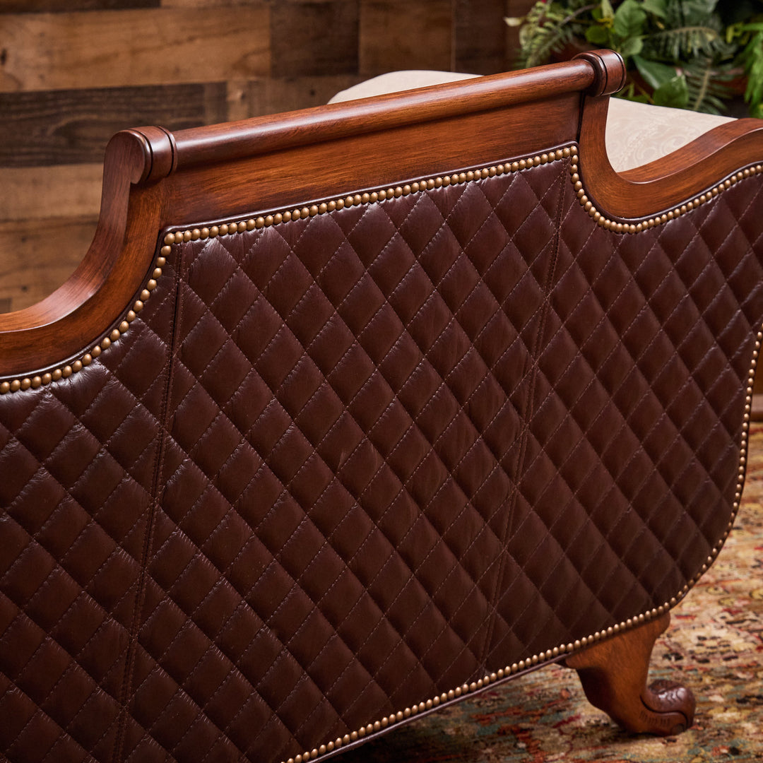 Desperado Carved Leather Loveseat