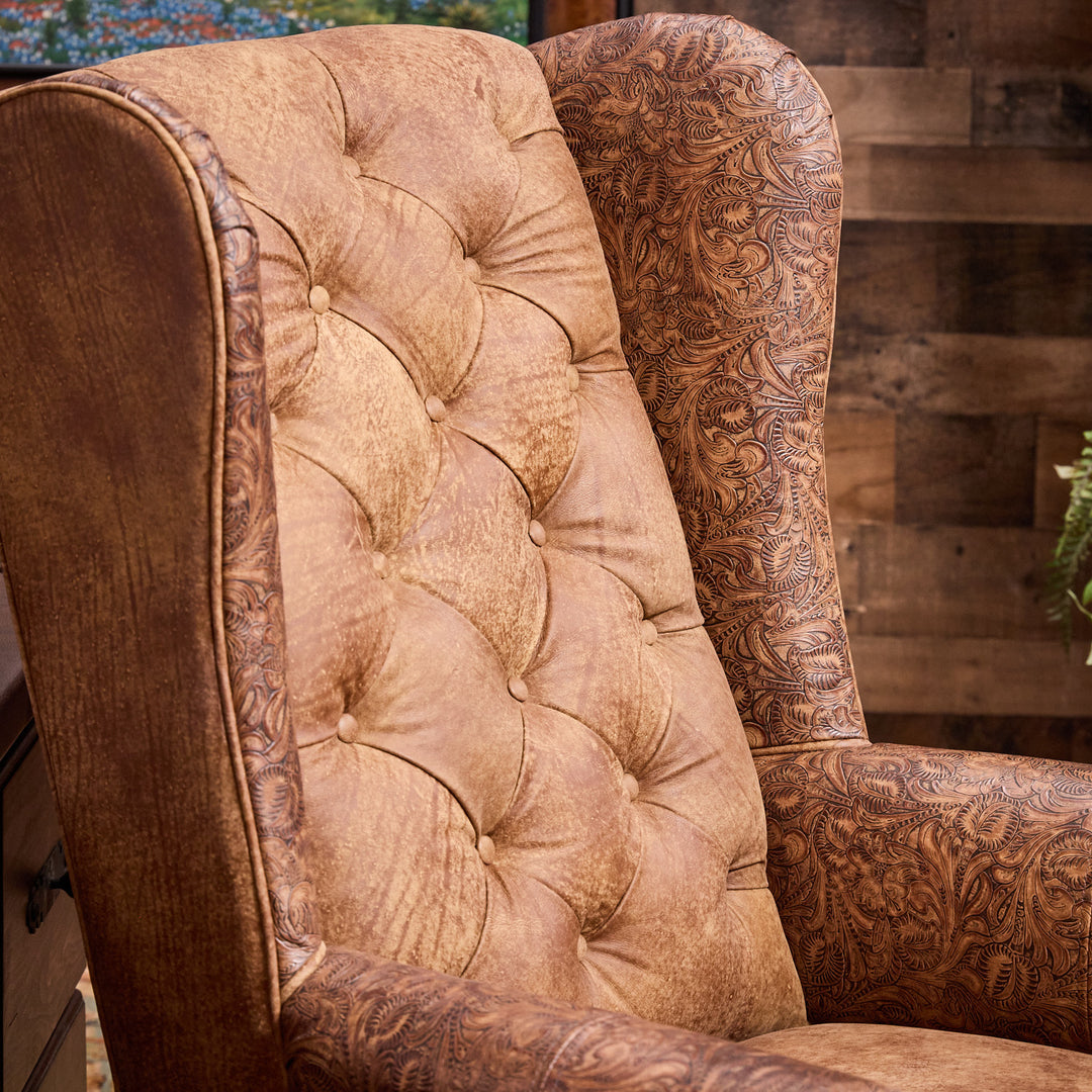 Oak Leaf Leather Office Chair