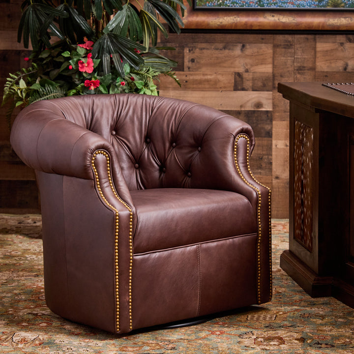 Texas Rustic Leather Thinking Chair