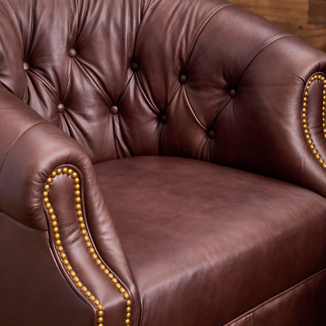 Texas Rustic Leather Thinking Chair